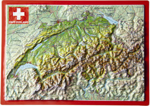 Georelief PostCard Switzerland